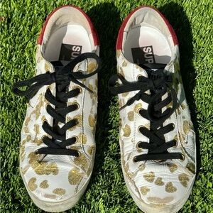 Golden Goose Glitter Heart Sneaker